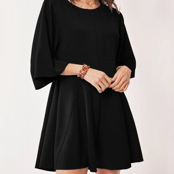 Davi & Dani Solid Draped Sleeve Ties Back Skort Romper - Picture 1 of 5